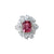 2024-047 TRACY FLOWER FANCY HALO- BERRY PINK LONG CUSHION 2.69CT