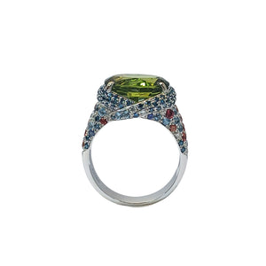 2024-064 MAUSSIN GEMSTONE RING - GREEN OVAL