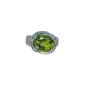 2024-064 MAUSSIN GEMSTONE RING - GREEN OVAL