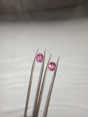 G714	PINK TOURMALINE OVAL PAIR 1.36CT