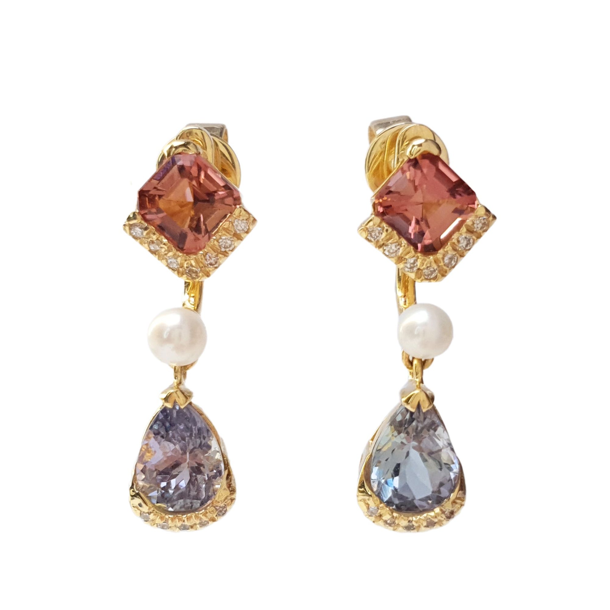 2024-078 HUIQIAN EARRING TWO STONE