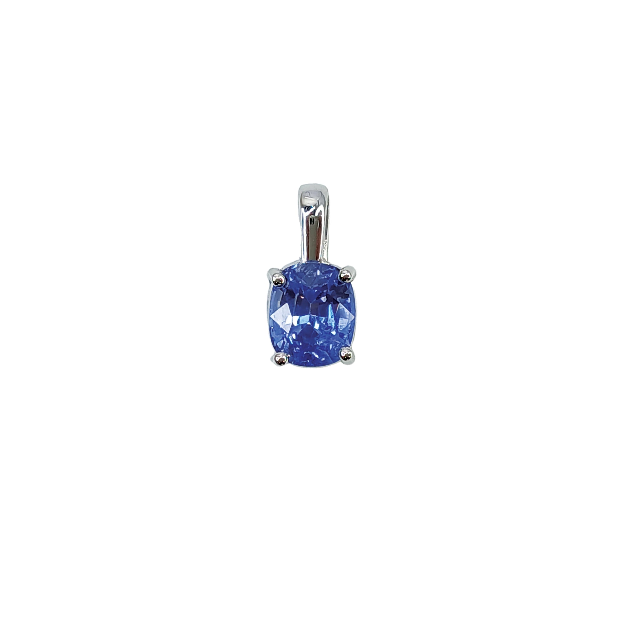 2024-079 MUNO SOLITAIRE PENDANT STRAIGHT BALE - BLUE OVAL