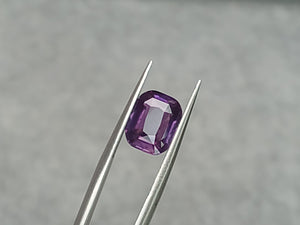 G723 UNHEAT PURPLE SAPPHIRE LONG CUSHION 3.55CT