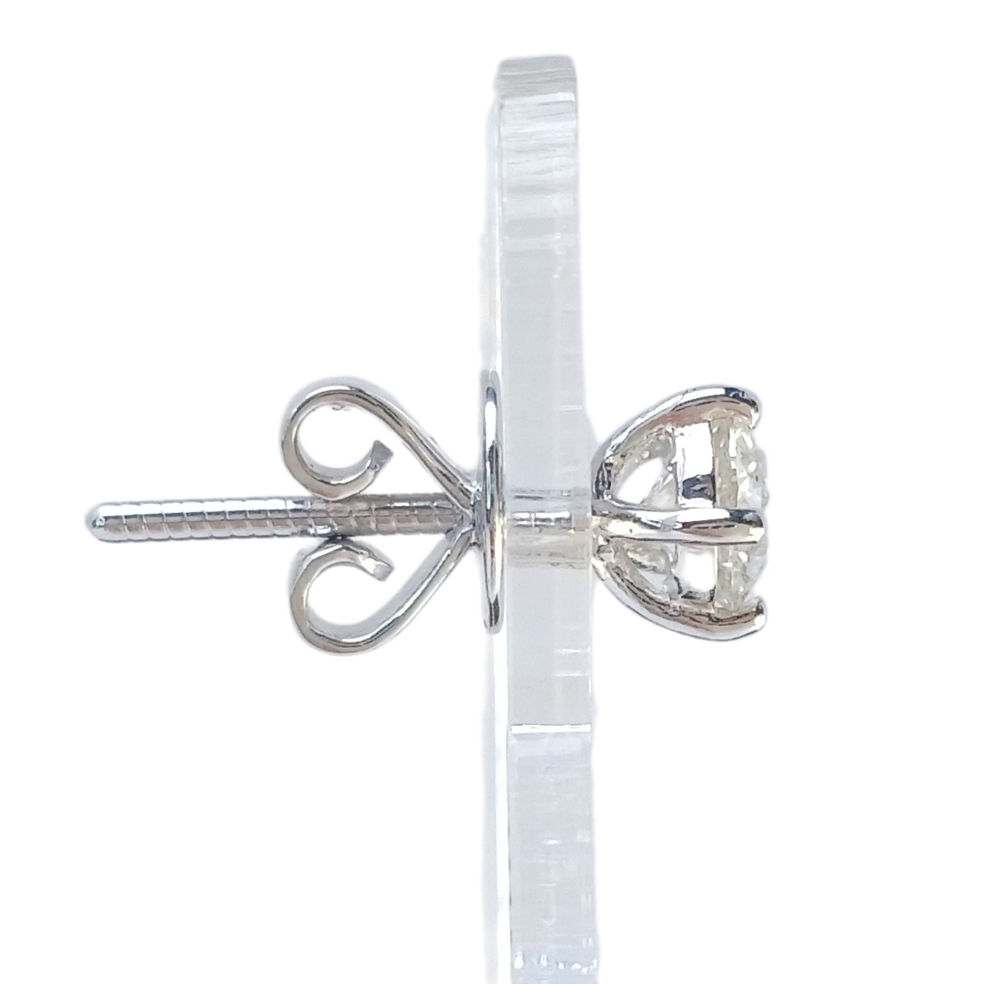 2024-082 LILI DIAMOND EAR STUDS - 5 PRONG WHITE ROUND