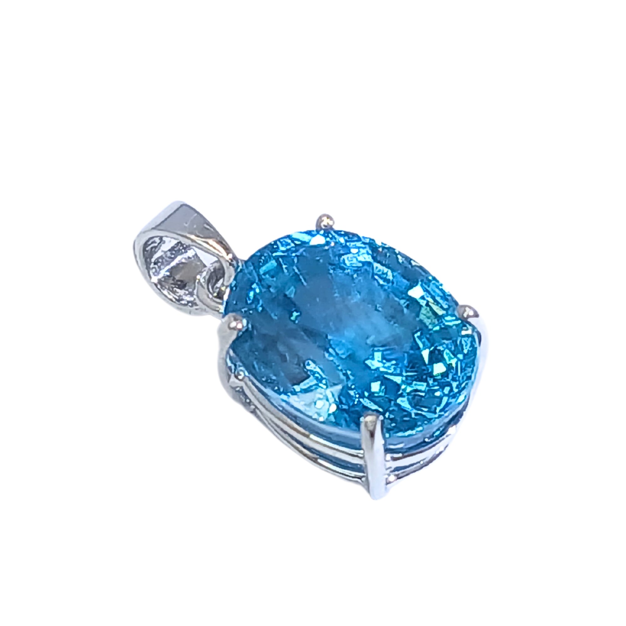 MUNO SOLITAIRE PENDANT - BLUE OVAL - 2024-083