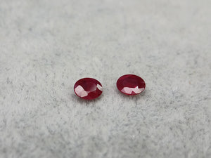 G716 BURMESE RUBY OVAL PAIR 1.11CT