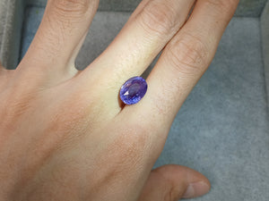 G725 UNHEAT PURPLE SAPPHIRE OVAL 5.50CT