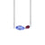 DOSH ALEXIS TWO STONES NECKLACE TANZANITE RUBY 2020-167