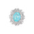 TOROIDO PARAIBA TOURMALINE FANCY HALO RING AU463