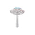 TOROIDO PARAIBA TOURMALINE FANCY HALO RING AU463