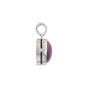 MUNO BEZEL SOLITAIRE PENDANT - RED OVAL 2023-113