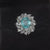 TOROIDO PARAIBA TOURMALINE FANCY HALO RING AU463