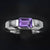 2023-113 IRWO BORDER GEMSTONE MENS RING - PURPLE EMERALD