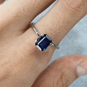 G242 DARK BLUE SAPPHIRE EMERALD 1.86CT