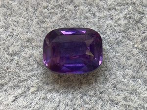 G723 UNHEAT PURPLE SAPPHIRE LONG CUSHION 3.55CT