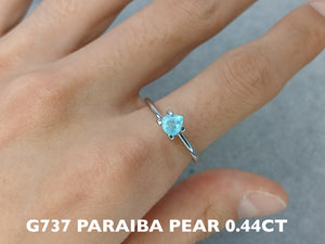 PARAIBA TOURMALINE OVAL PEAR 0.6-0.7CT G737