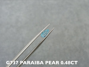 PARAIBA TOURMALINE OVAL PEAR 0.6-0.7CT G737