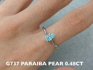 PARAIBA TOURMALINE OVAL PEAR 0.6-0.7CT G737