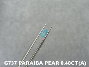 PARAIBA TOURMALINE OVAL PEAR 0.6-0.7CT G737