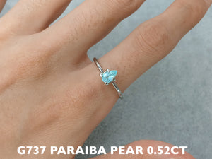 PARAIBA TOURMALINE OVAL PEAR 0.6-0.7CT G737