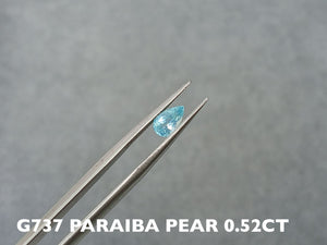 PARAIBA TOURMALINE OVAL PEAR 0.6-0.7CT G737