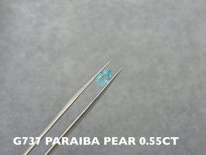 PARAIBA TOURMALINE OVAL PEAR 0.6-0.7CT G737