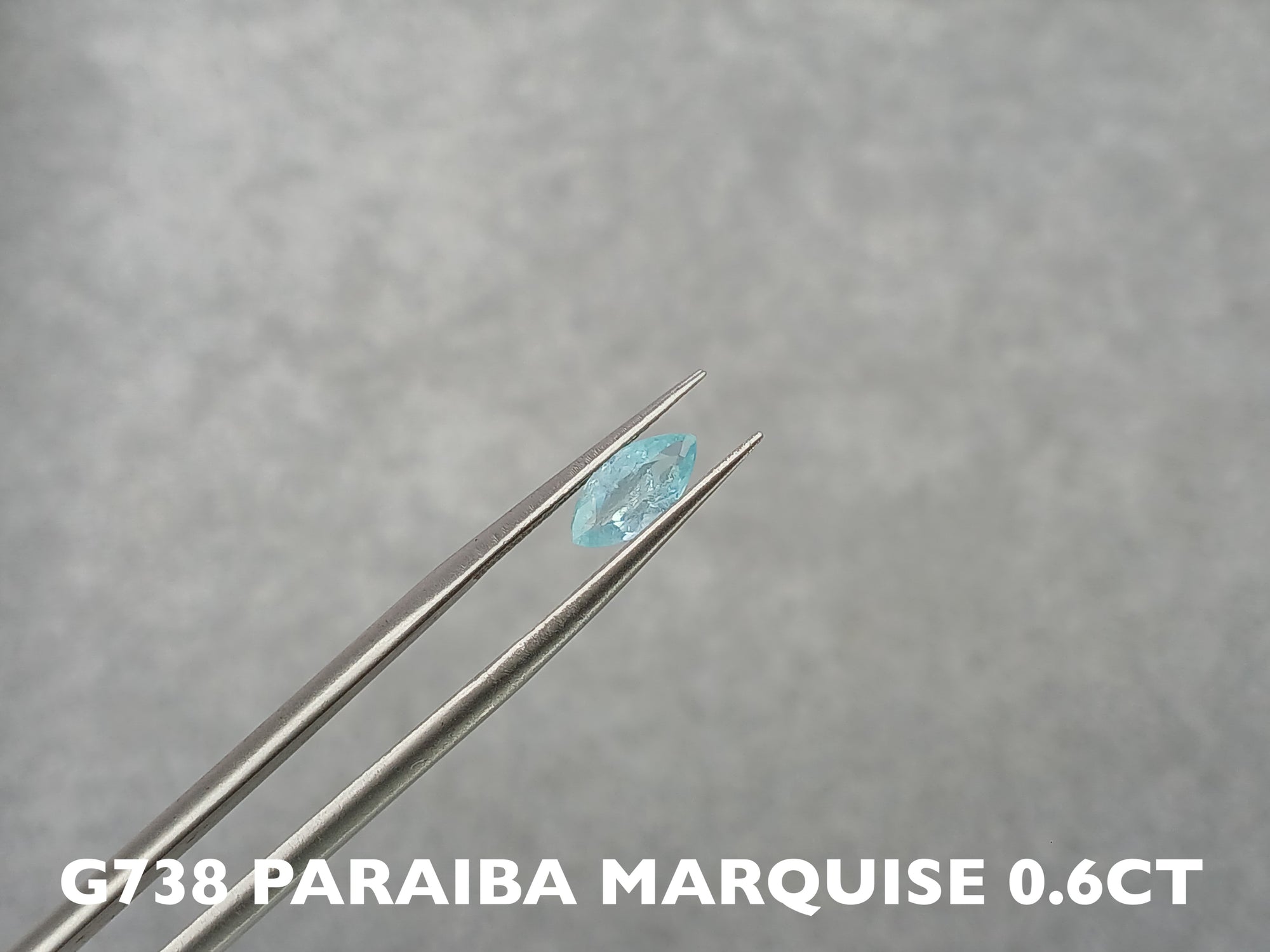 PARAIBA TOURMALINE SOLITAIRE MARQUISE G738