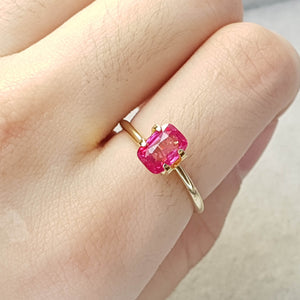 G744 RUBY LONG CUSHION 1.67CT