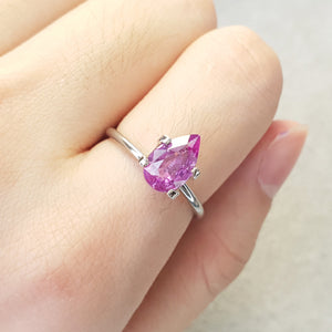 G748 PURPLE SAPPHIRE PEAR 1.55CT