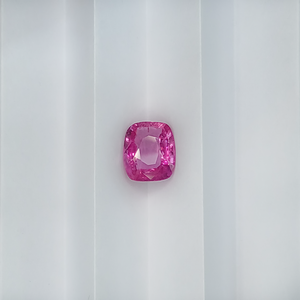 M296	PINK SAPPHIRE LONG CUSHION  3.71CT