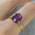 G723 UNHEAT PURPLE SAPPHIRE LONG CUSHION 3.55CT