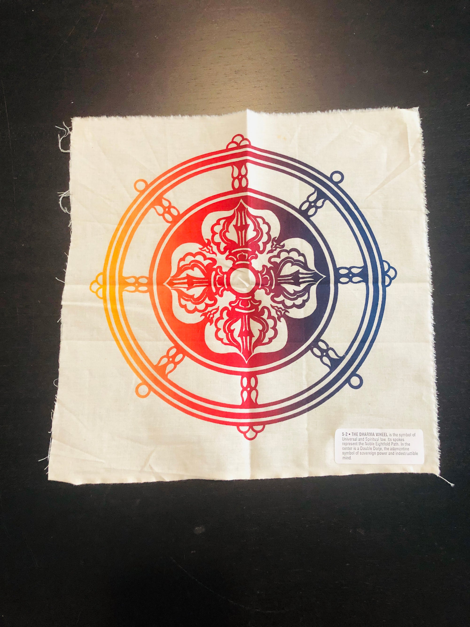 Tibetan Dharma Wheel Prayer Flag F278